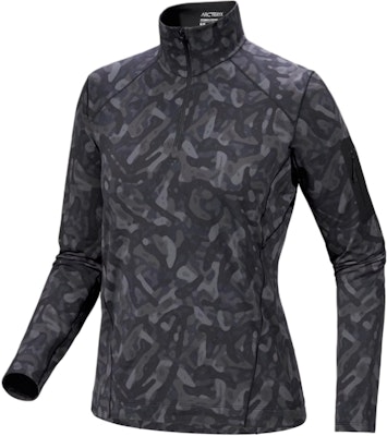 (Women) Arcteryx RHO FW24 Black Camo High-Neck Fleece Jacket - Grottoflage Series X000007358 Order (Women) Arcteryx RHO FW24 Black Camo High-Neck Fleece Jacket - Grottoflage Series X000007358