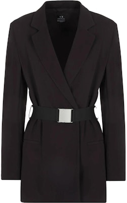 (W) ARMANI EXCHANGE 黑色腰帶休閒西裝外套 FW23 6RYG01-YN1PZ-1200 Buy (W) ARMANI EXCHANGE 黑色腰帶休閒西裝外套 FW23 6RYG01-YN1PZ-1200