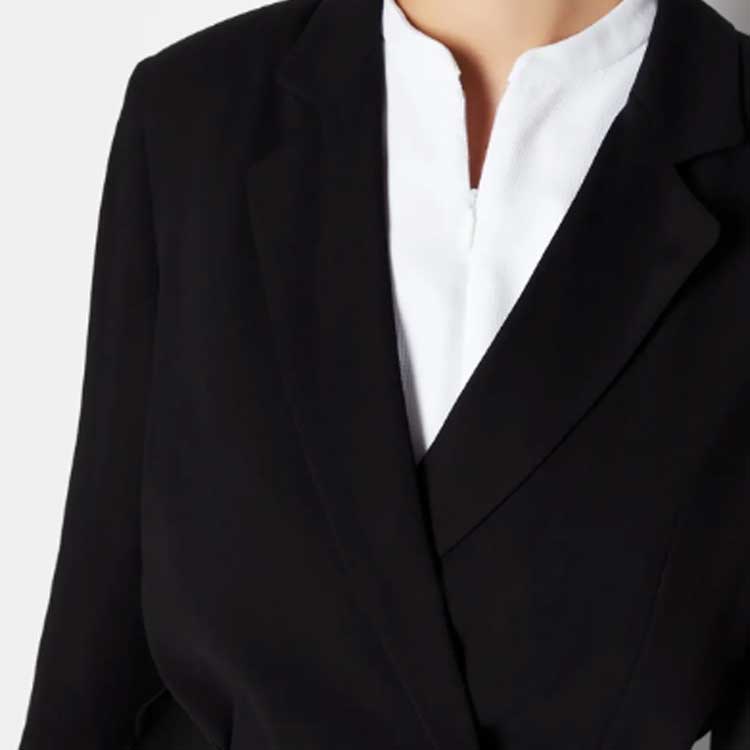 Sizing (W) ARMANI EXCHANGE 黑色腰帶休閒西裝外套 FW23 6RYG01-YN1PZ-1200