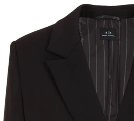 (W) 아르마니 익스체인지 블랙 더블브레스트 수트 자켓 FW23. 6RYG11-YN7NZ-1200 Details for (W) 아르마니 익스체인지 블랙 더블브레스트 수트 자켓 FW23. 6RYG11-YN7NZ-1200