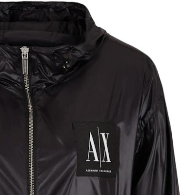 (W) ARMANI EXCHANGE Hoodie Hitam Zip Jaket dengan Logo Cetak SS24. 8NYB45-YNYNZ-1200 Shop (W) ARMANI EXCHANGE Hoodie Hitam Zip Jaket dengan Logo Cetak SS24. 8NYB45-YNYNZ-1200