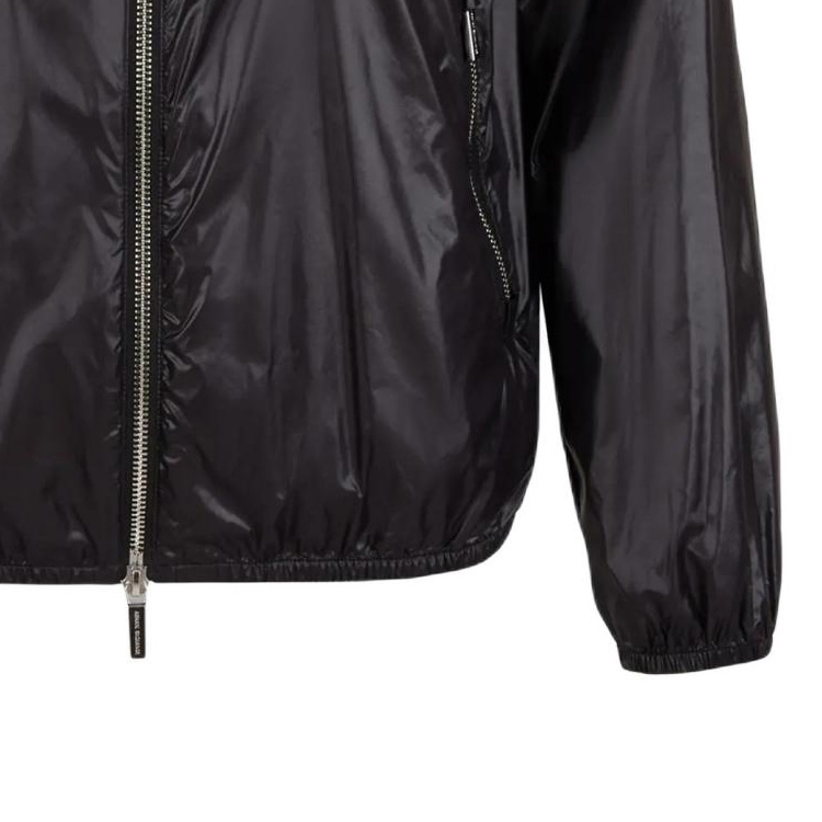 Details for (W) ARMANI EXCHANGE Hoodie Hitam Zip Jaket dengan Logo Cetak SS24. 8NYB45-YNYNZ-1200