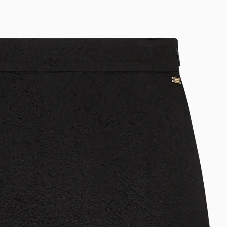 Sizing (W) 阿玛尼AX 黑色提花侧拉链休闲短裤 SS24. 3DYS66-YN9RZ-1200