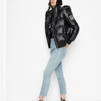 (Women) ARMANI EXCHANGE Black Quilted Hooded Puffer Jacket FW22 8NYB40-YNYNZ-1210 Purchase (Women) ARMANI EXCHANGE Black Quilted Hooded Puffer Jacket FW22 8NYB40-YNYNZ-1210