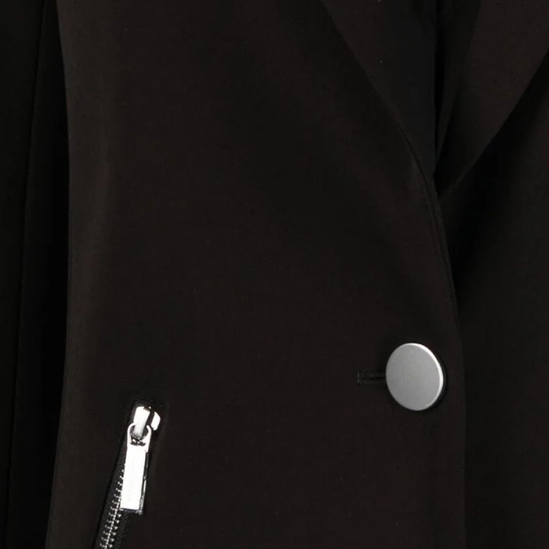 Details for (W) 아르마니 익스체인지 블랙 싱글버튼 블레이저 지퍼 포켓. 6RYG26-YN5LZ-1200