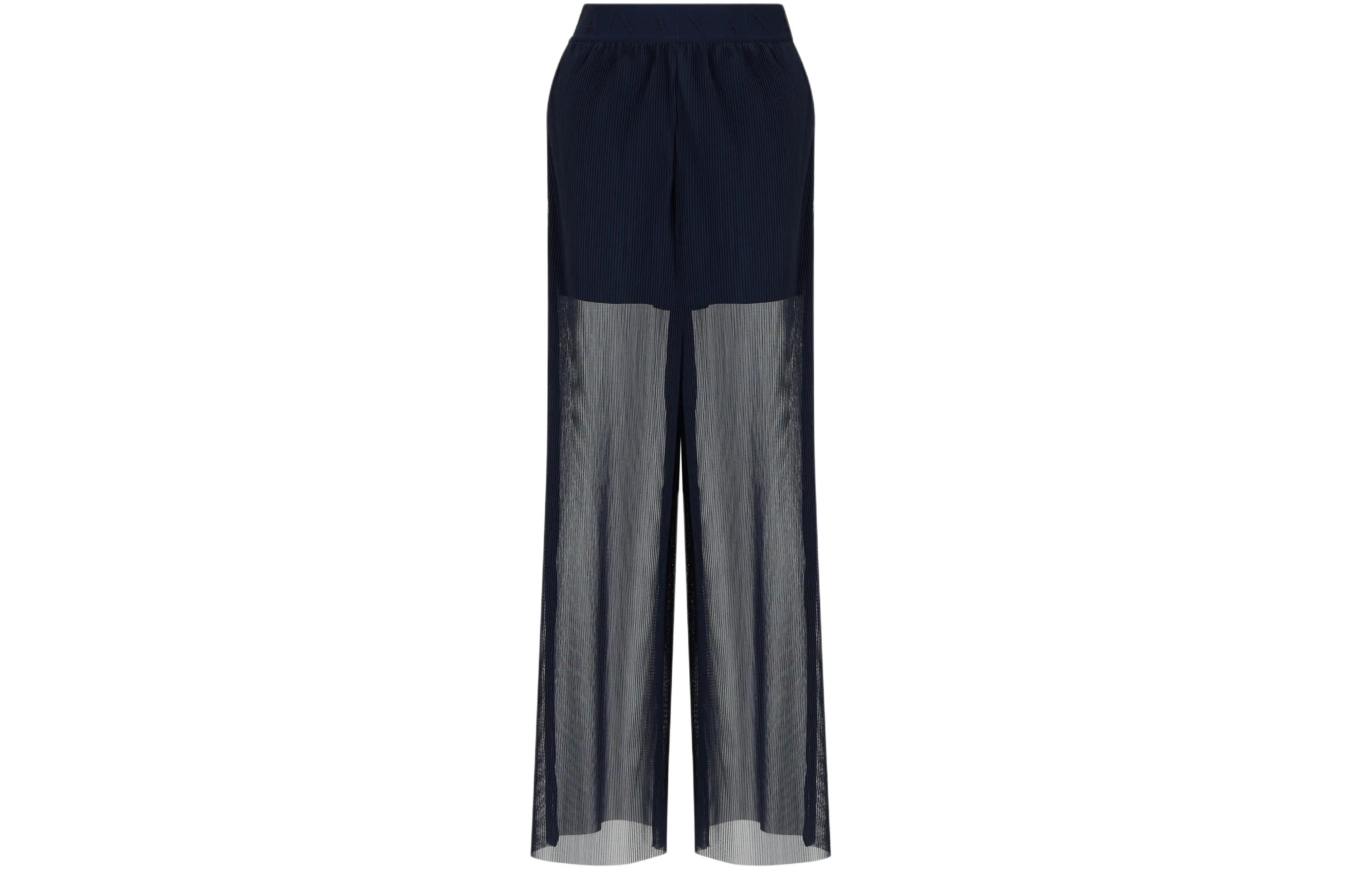 Order (W) ARMANI EXCHANGE 拼色百褶寬腿雪紡長褲 SS24. 3DYP10-YN8QZ-28AC