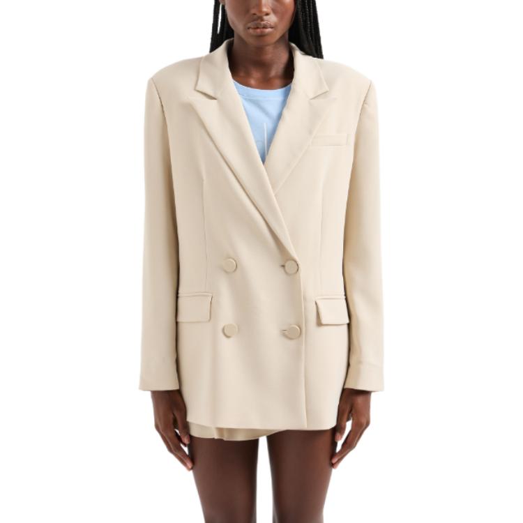 Shop (W) ARMANI EXCHANGE Blazer Double-Breasted Patch Logo SS24. 3DYG31-YN1QZ-1787