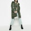 Shop (Women) ARMANI EXCHANGE FW22 Oversized Hooded Long Cotton Jacket Dark Green. 6LYK07-YNSKZ-1880