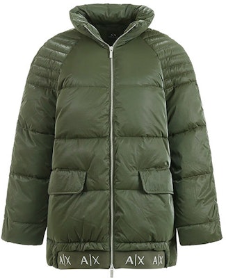 (Women) ARMANI EXCHANGE Glossy Logo Puffer Jacket with Stand Collar. 6LYB07-YNSKZ-1880 Buy (Women) ARMANI EXCHANGE Glossy Logo Puffer Jacket with Stand Collar. 6LYB07-YNSKZ-1880