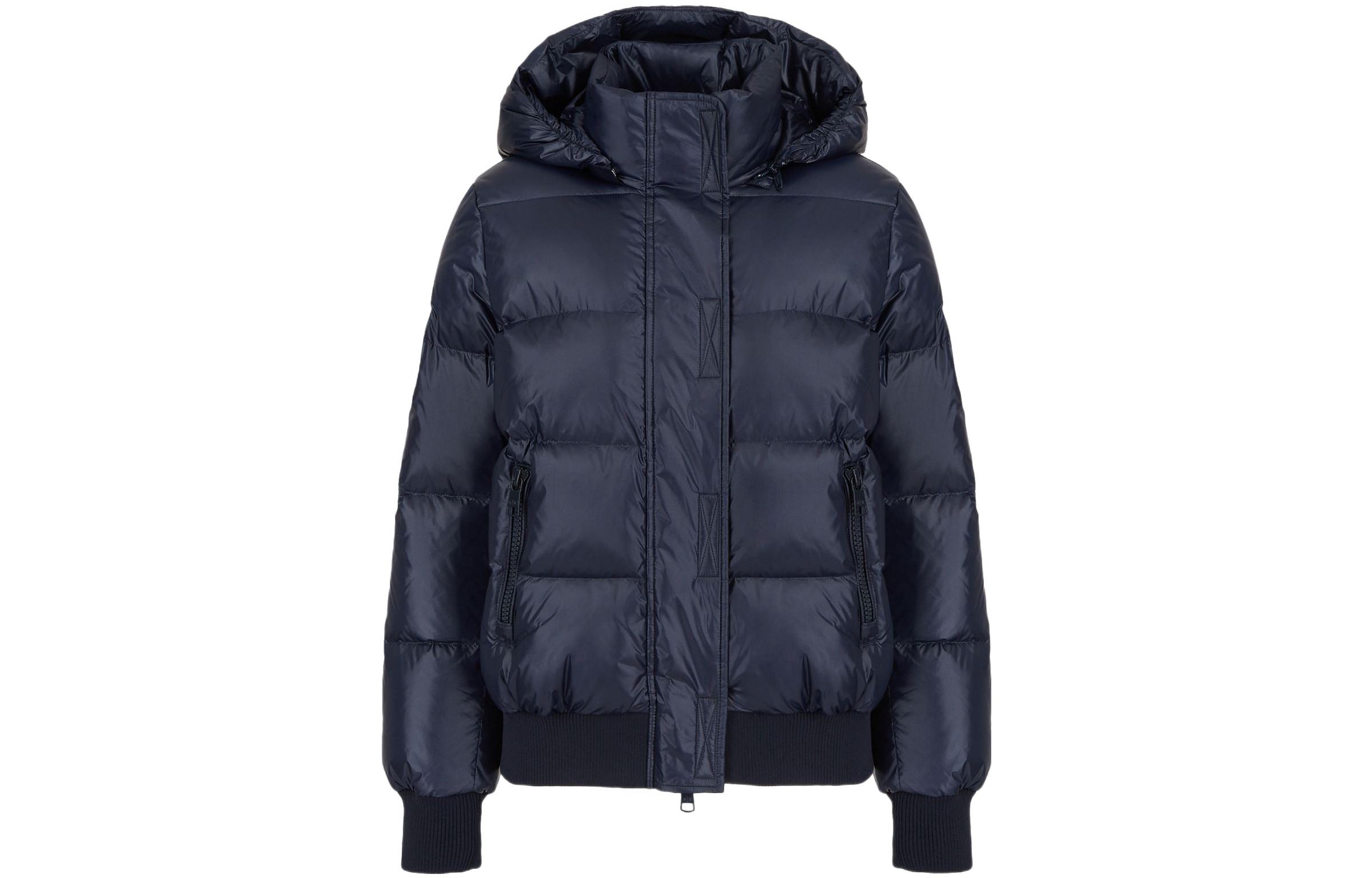 Order (W) ARMANI EXCHANGE Sudadera Chaqueta Azul Marino con Letras Impresas FW22. 8NYB40-YNYNZ-115AH