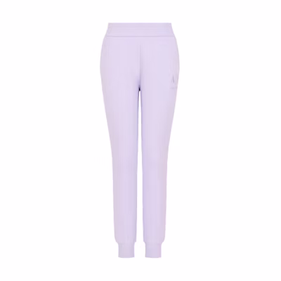 (Women) Armani Exchange Purple Joggers SS24 with Logo Embroidery Pocket Design. 3DYP82-YJFDZ-1354