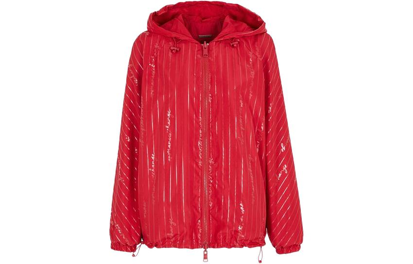 Order (W) Armani Exchange Jaket Hoodie Berzip Boleh Balik Corak Belang Merah 6RYB07Y-N1MZ-104PV