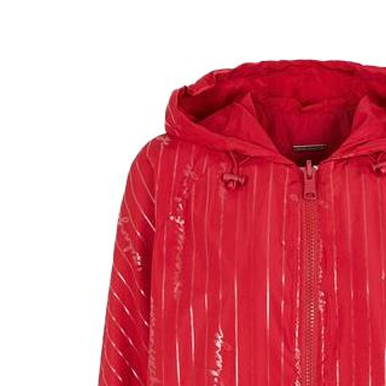 Sizing (W) Armani Exchange Jaket Hoodie Berzip Boleh Balik Corak Belang Merah 6RYB07Y-N1MZ-104PV