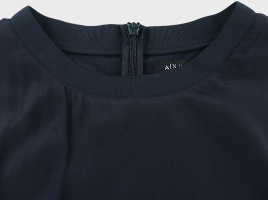 (W) 阿玛尼AX无袖A字版型徽标连衣裙海军蓝SS24. 3DYA06-YN7QZ-1593 Purchase (W) 阿玛尼AX无袖A字版型徽标连衣裙海军蓝SS24. 3DYA06-YN7QZ-1593