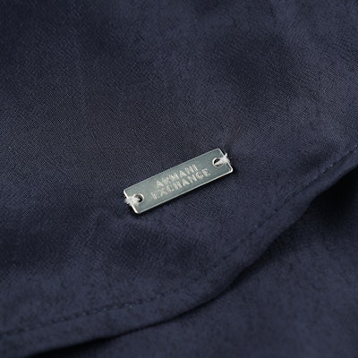 (W) 阿玛尼AX无袖A字版型徽标连衣裙海军蓝SS24. 3DYA06-YN7QZ-1593 Details for (W) 阿玛尼AX无袖A字版型徽标连衣裙海军蓝SS24. 3DYA06-YN7QZ-1593