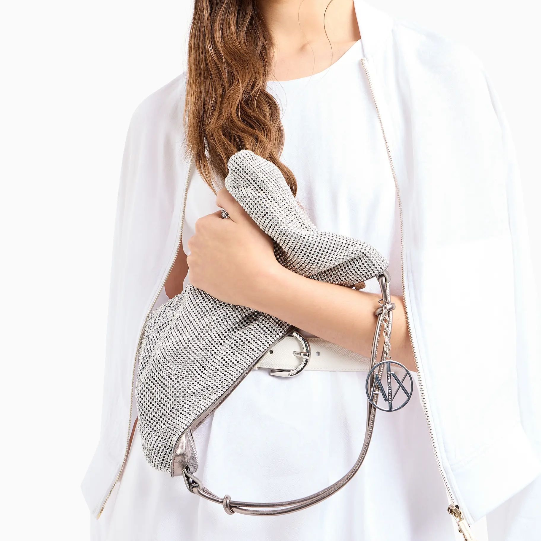 Details for (W) 阿玛尼Exchange无袖白色连衣裙背部拉链款SS24. 3DYA66-YN9RZ-1000