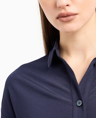 (W) ARMANI EXCHANGE 修身款藍色中長款POLO洋裝 SS24。 3DYADD-YJEAZ-1593 Details for (W) ARMANI EXCHANGE 修身款藍色中長款POLO洋裝 SS24。 3DYADD-YJEAZ-1593