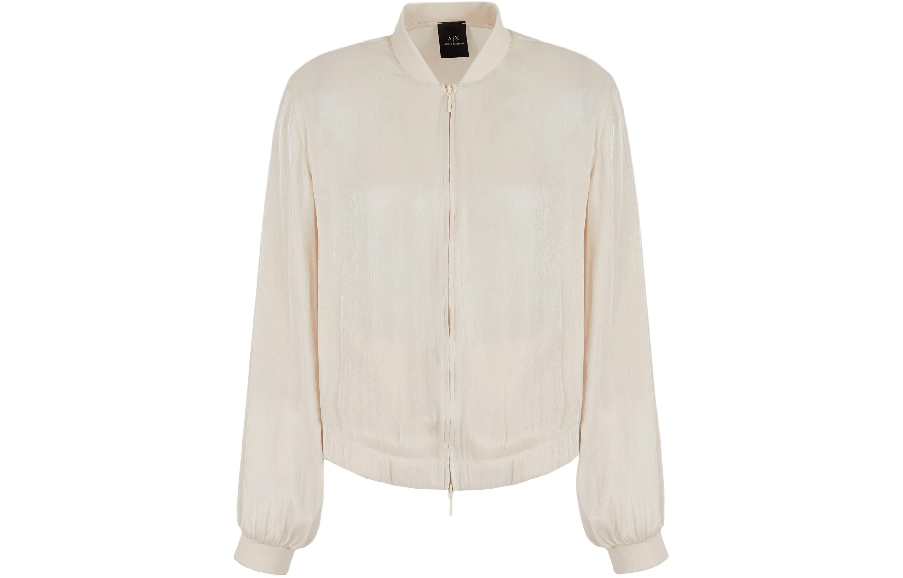 (Women) ARMANI EXCHANGE  Solid Color Zip-Up Long Sleeve Jacket SS24 3DYB19-YNUUZ-1787