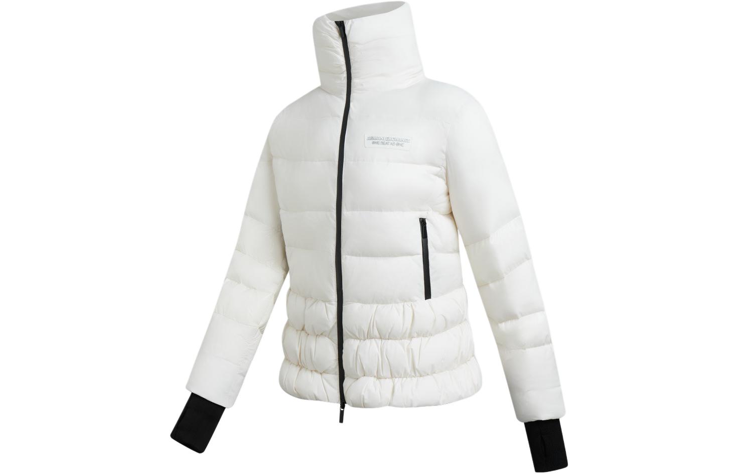 Shop (W) 아르마니 익스체인지 솔리드 컬러 지퍼 캐주얼 다운 재킷. 6RYB19-YN4MZ-11200