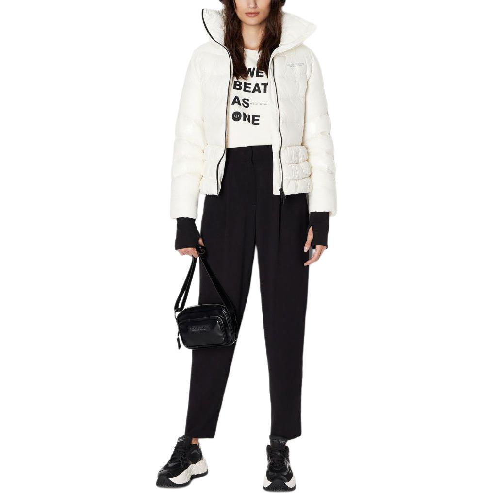 Purchase (W) 아르마니 익스체인지 솔리드 컬러 지퍼 캐주얼 다운 재킷. 6RYB19-YN4MZ-11200