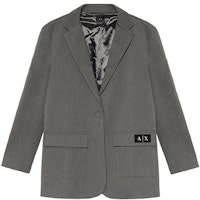 (Women) ARMANI EXCHANGE Solid Logo Blazer Single-Breasted Grey SS23. 6LYG22-YN2GZ-6910 (Women) ARMANI EXCHANGE Solid Logo Blazer Single-Breasted Grey SS23. 6LYG22-YN2GZ-6910
