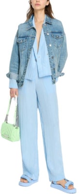 (W) 아르마니 익스체인지 워싱 데님 긴팔 자켓 블루 - SS24. 8NYB34-Y4AAZ-150A Lookbook (W) 아르마니 익스체인지 워싱 데님 긴팔 자켓 블루 - SS24. 8NYB34-Y4AAZ-150A