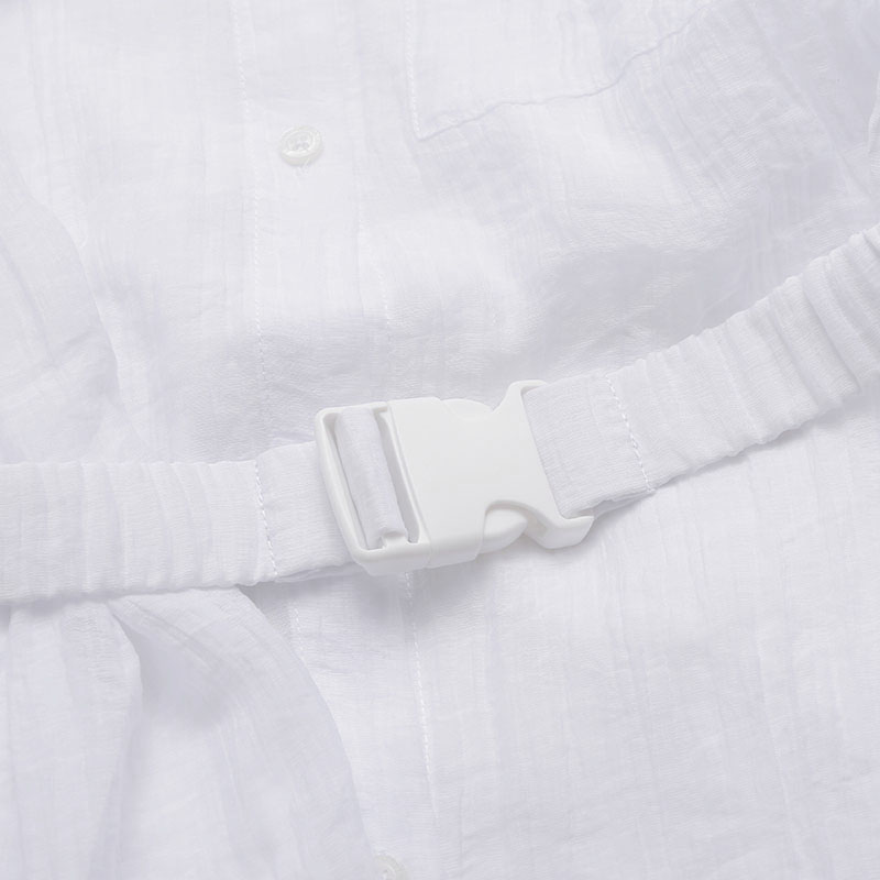 Sizing (W) 阿玛尼AX白色长袖衬衫连衣裙 3RYA13-YN3KZ-1000