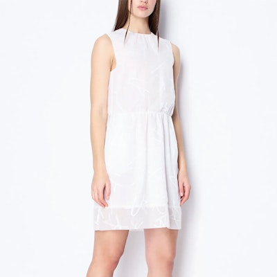 (W) 阿玛尼AX 白色无袖标志提花中长连衣裙 3RYA27-YN2KZ-1000 Shop (W) 阿玛尼AX 白色无袖标志提花中长连衣裙 3RYA27-YN2KZ-1000