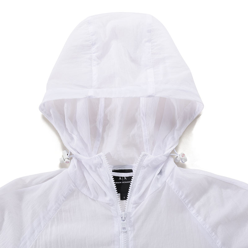 Shop (W) 아르마니 익스체인지 화이트 집업 후디 재킷 SS24 3DYB62-YN8TZ-1000