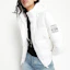 Shop (W) ARMANI EXCHANGE AE FW22 Jaket Putih Solid dengan Cetakan Huruf 8NYB40-YNYNZ-11100