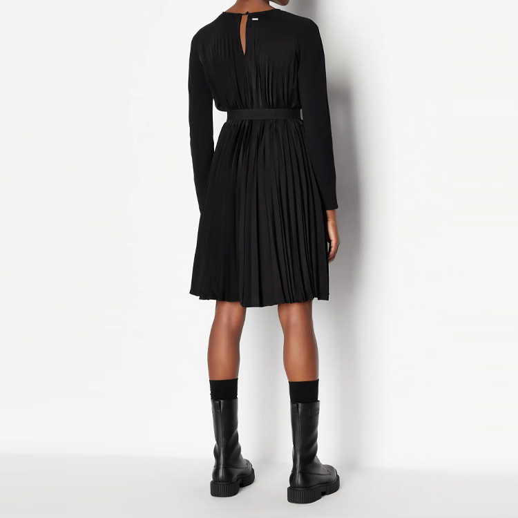 Cheap (W) ARMANI EXCHANGE AE FW23 女款百褶長袖綁帶連衣裙。 6RYA75-YN6PZ-1200