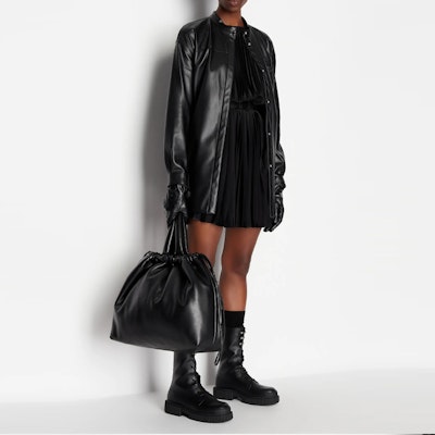 (W) ARMANI EXCHANGE AE FW23 女款百褶長袖綁帶連衣裙。 6RYA75-YN6PZ-1200 1