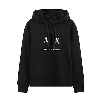 (Women) Armani Exchange AE SS23 Black Sweatshirt with Logo Print 6LYM44-YJBQZ-1200