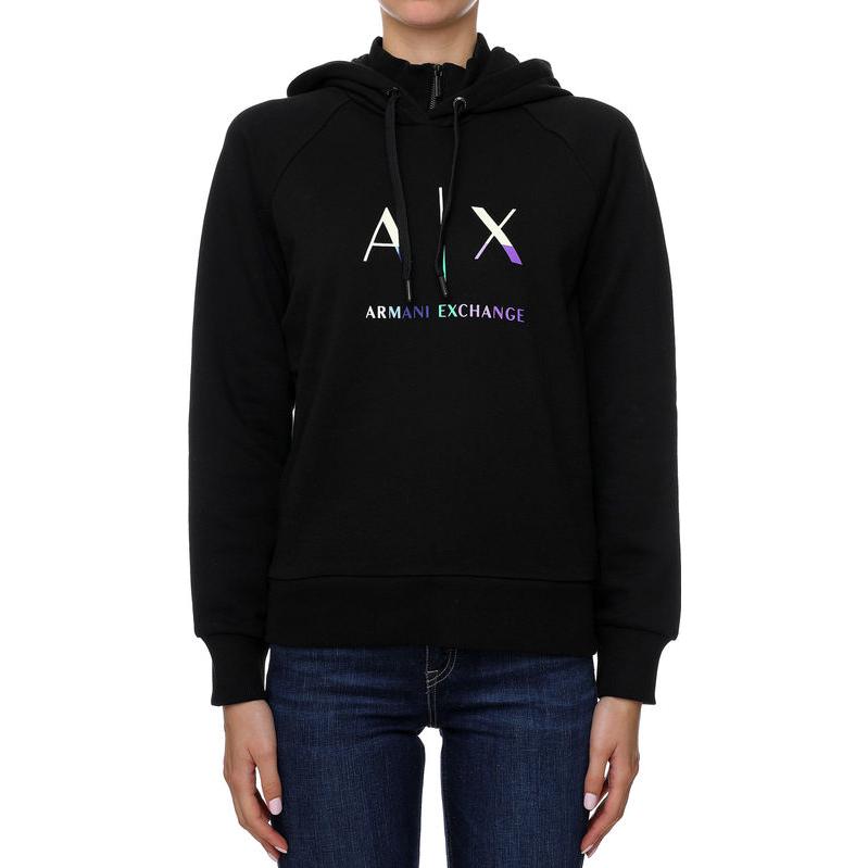 Shop (W) Armani Exchange AE SS23 黑色Logo印花長袖運動衫 6LYM44-YJBQZ-1200