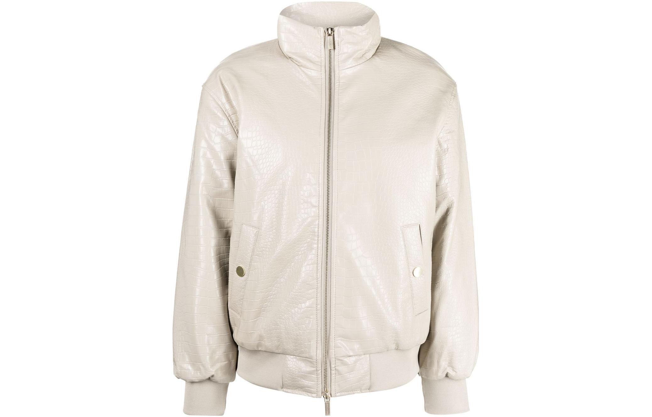 (Women) Armani Exchange AE SS23 Embossed Solid Bomber Jacket Women’s Light Beige 6LYB09-YN4HZ-1768 圖 2