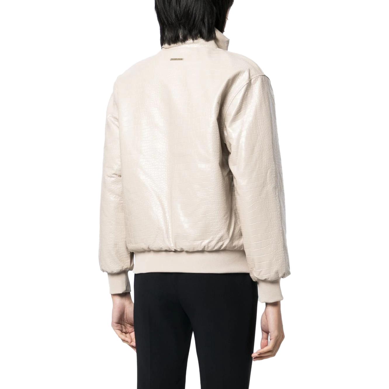 (Women) Armani Exchange AE SS23 Embossed Solid Bomber Jacket Women’s Light Beige 6LYB09-YN4HZ-1768 圖 4