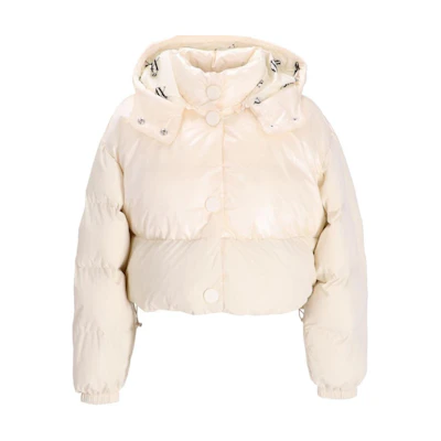 (Women) Armani Exchange Beige Short Casual Jacket with Detachable Hood FW24 6DYB06-YN1UZ-BEIGE