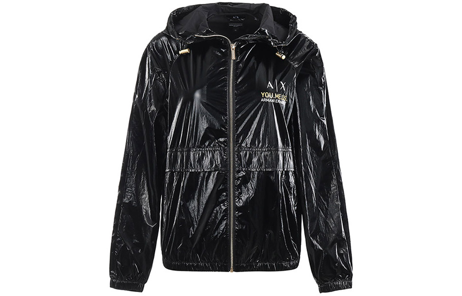 (Women) Armani Exchange Black Logo Printed Jacket SS23 Collection 6LYB26-YN3HZ-1200