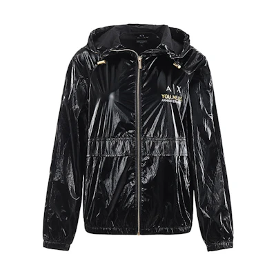 (Women) Armani Exchange Black Logo Printed Jacket SS23 Collection 6LYB26-YN3HZ-1200
