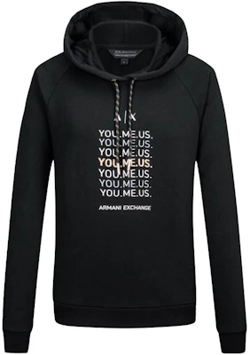 (Women) Armani Exchange Black Pullover Hoodie with Logo Print 6LYM27-YJ5VZ-1200 Order (Women) Armani Exchange Black Pullover Hoodie with Logo Print 6LYM27-YJ5VZ-1200