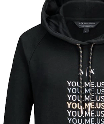 (Women) Armani Exchange Black Pullover Hoodie with Logo Print 6LYM27-YJ5VZ-1200 Lookbook (Women) Armani Exchange Black Pullover Hoodie with Logo Print 6LYM27-YJ5VZ-1200