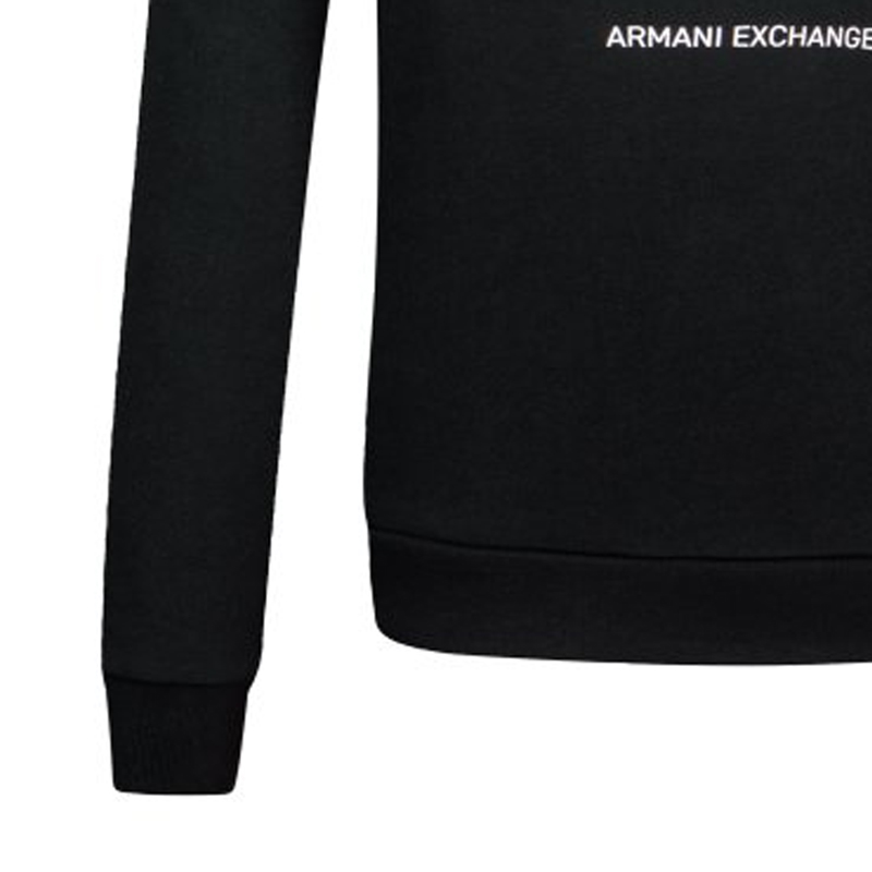 Details for (Women) Armani Exchange Black Pullover Hoodie with Logo Print 6LYM27-YJ5VZ-1200