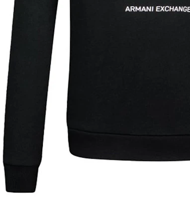 (Women) Armani Exchange Black Pullover Hoodie with Logo Print 6LYM27-YJ5VZ-1200 Details for (Women) Armani Exchange Black Pullover Hoodie with Logo Print 6LYM27-YJ5VZ-1200