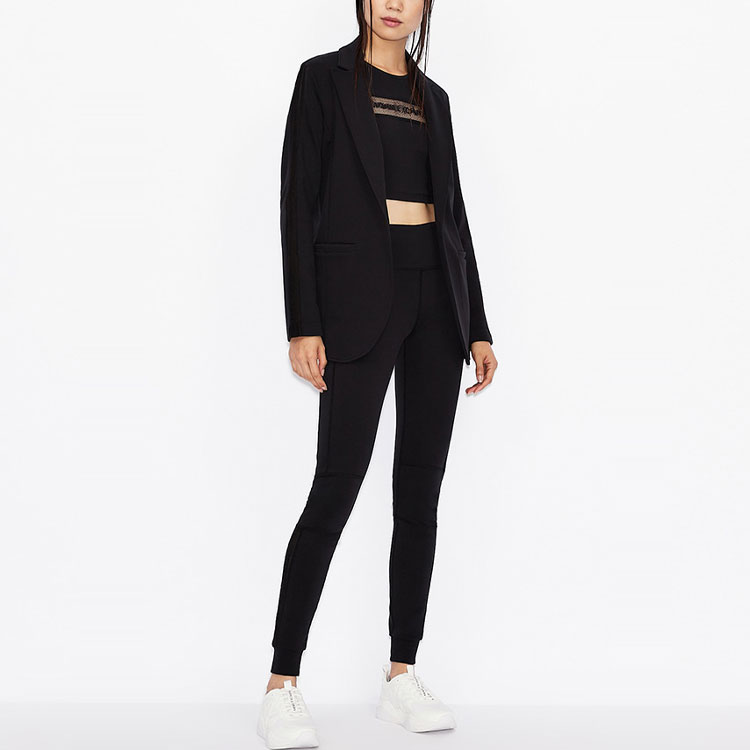 Shop (W) 阿玛尼AX黑色修身单扣西装外套长袖夹克 6HYG70-YJ3BZ-1200