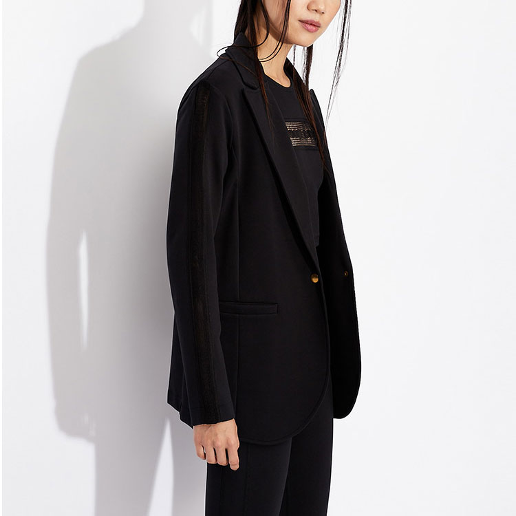 Sizing (W) 阿玛尼AX黑色修身单扣西装外套长袖夹克 6HYG70-YJ3BZ-1200