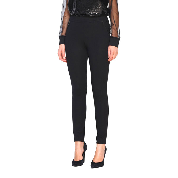 Sizing (W) ARMANI EXCHANGE 黑色純色休閒長褲 8NYP73-YJB7Z-1200