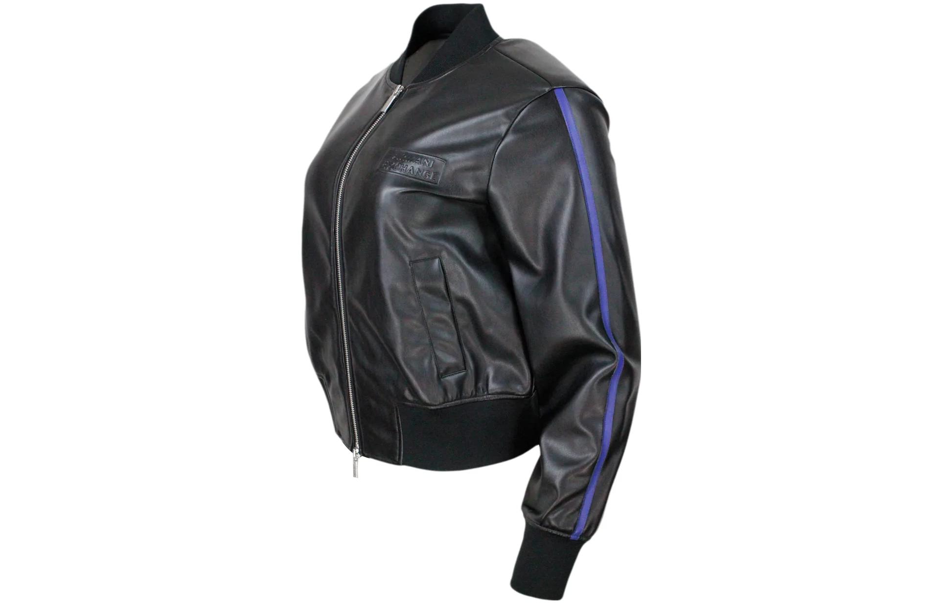 Shop (W) Armani Exchange 黑色純色拉鍊長袖短款外套 6RYB62-YN8PZ-1200