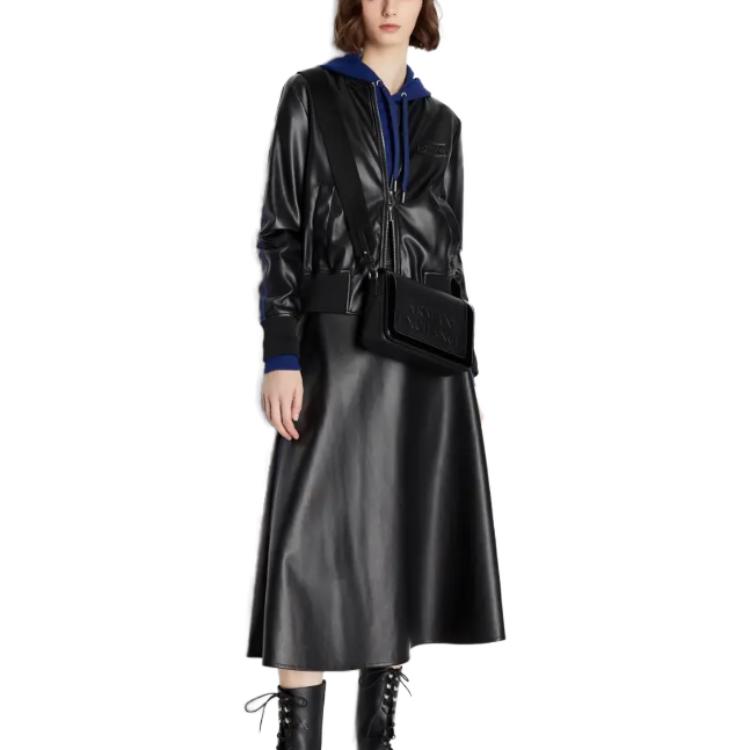 Purchase (W) Armani Exchange 黑色純色拉鍊長袖短款外套 6RYB62-YN8PZ-1200