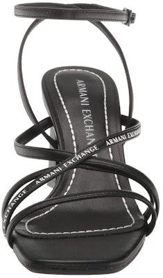 (Women) Armani Exchange Buckle High-Heel Square Toe Sandal 'Black Fashion' XDP033XV68800002 Lookbook (Women) Armani Exchange Buckle High-Heel Square Toe Sandal 'Black Fashion' XDP033XV68800002