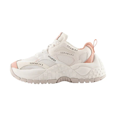 (W) Armani Exchange Fabric Low Top 'White'